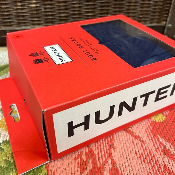 NEW! HUNTER BOOT SOCKS Navy For Original Short Boots Size MEDIUM - Picture 2 of 6